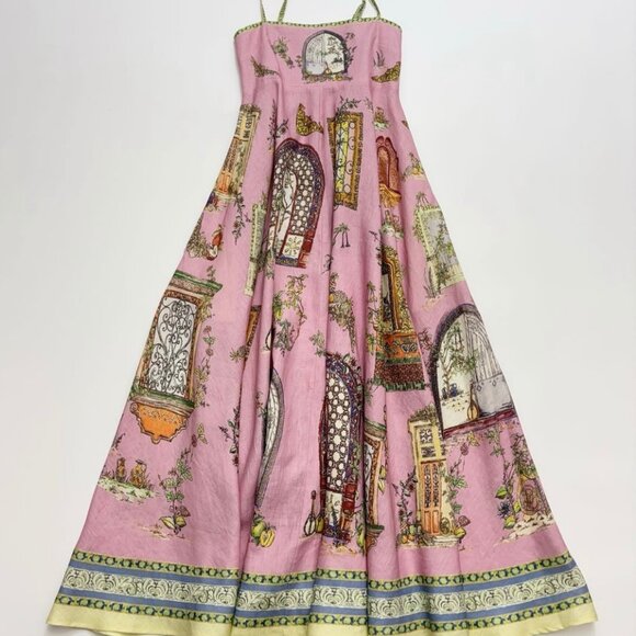 ALEMAIS Pink Printed Maxi Dress - Picture 2 of 16